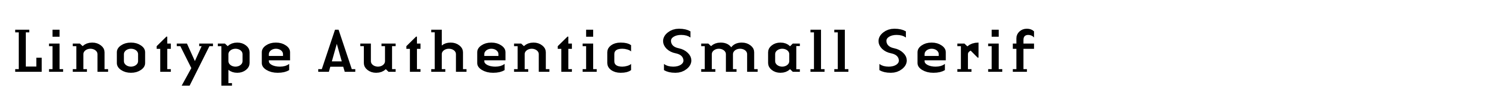 Linotype Authentic Small Serif